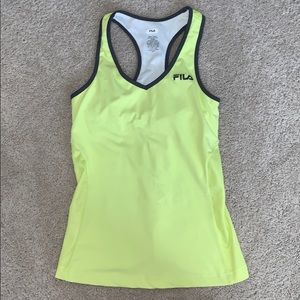 FILA yellow and green workout shirt